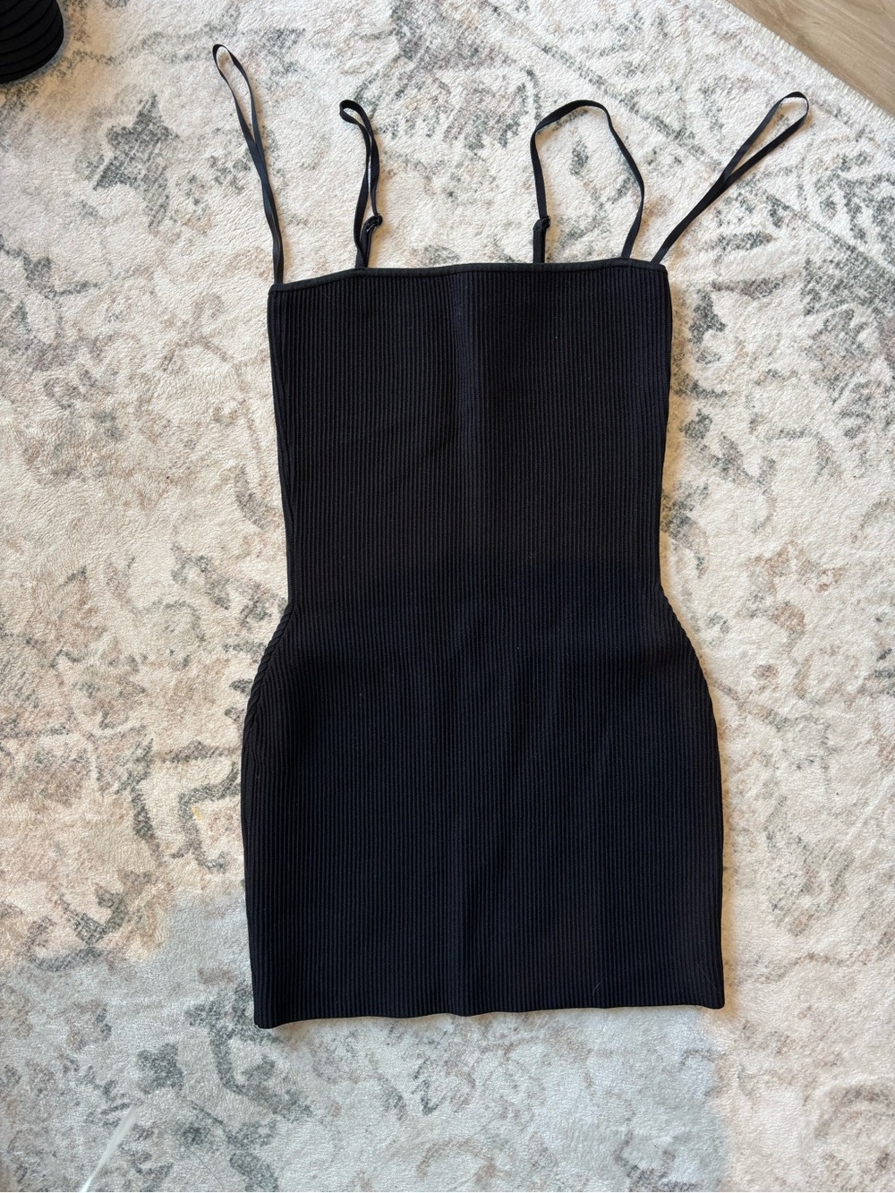 Aritzia Babaton Slim Ribbed Cami Dress - Black - Picture 4 of 4
